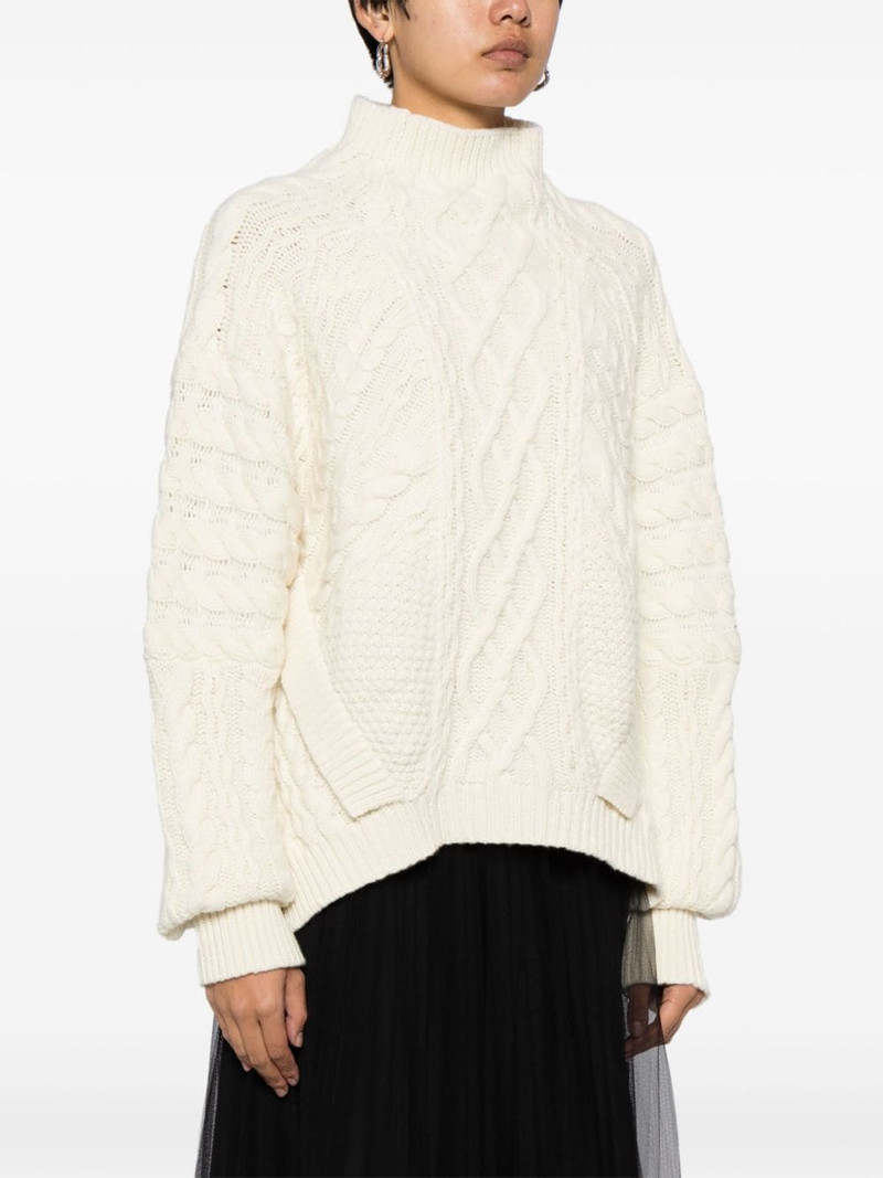 cable-knit wool jumper 3