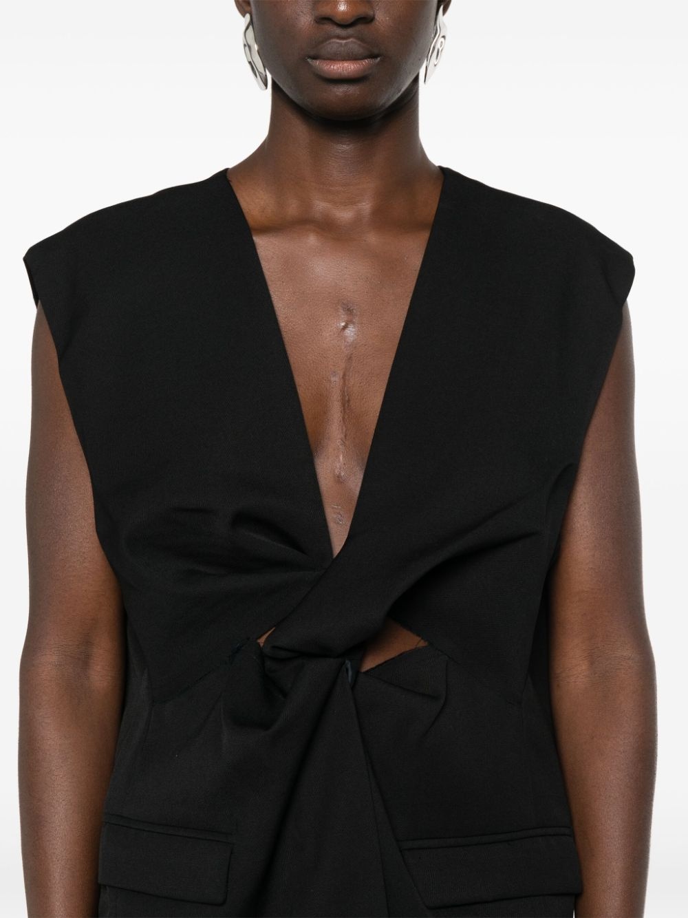 twist-detailed virgin wool maxi dress - 5