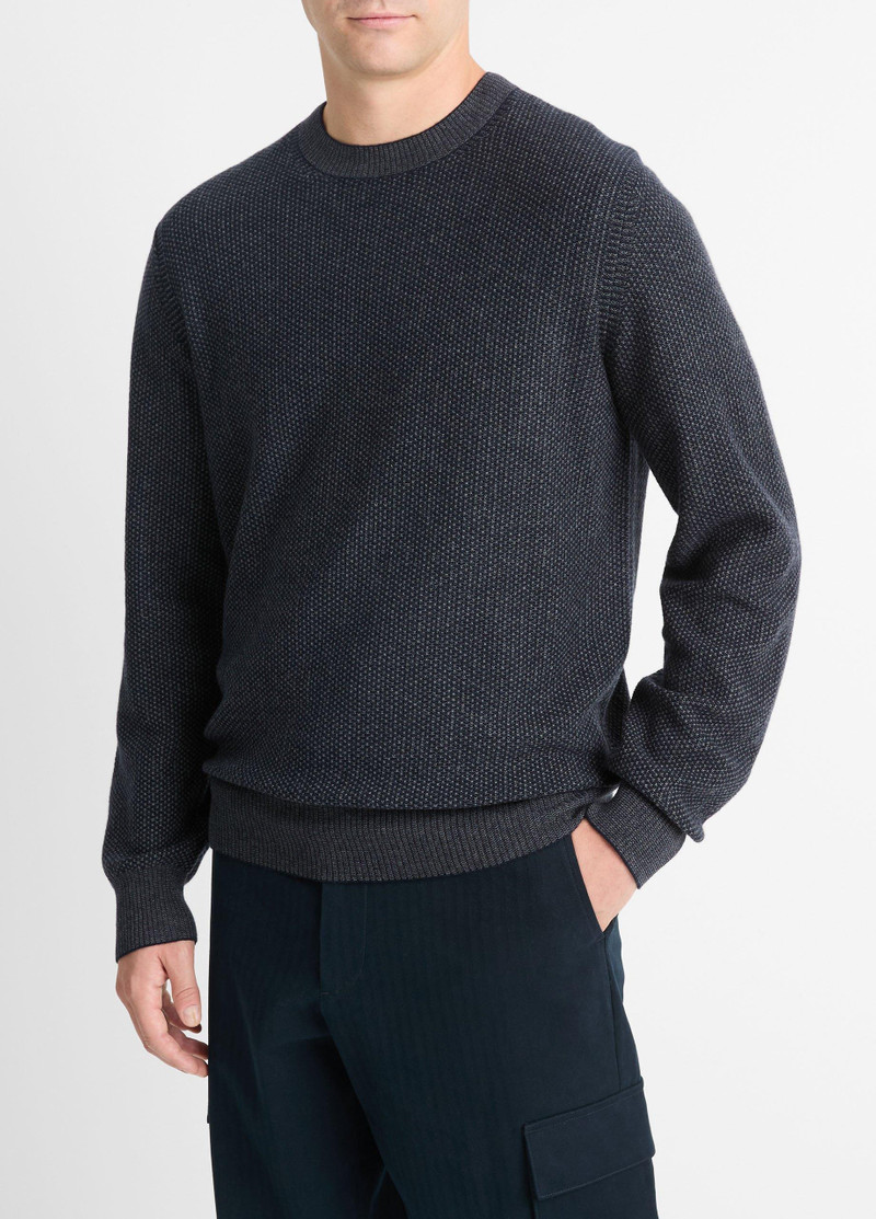 Vince Geo-Jacquard Wool-Blend Crew Neck Sweater outlook