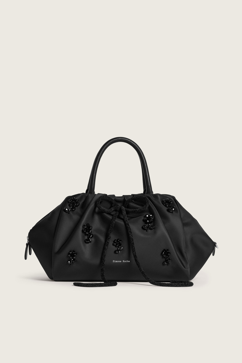 Embellished Gathered Top Handle Bag 1