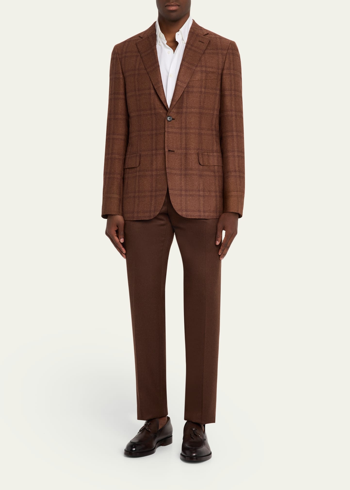 Men's Silk and Cashmere Tonal Plaid Sport Coat - 2