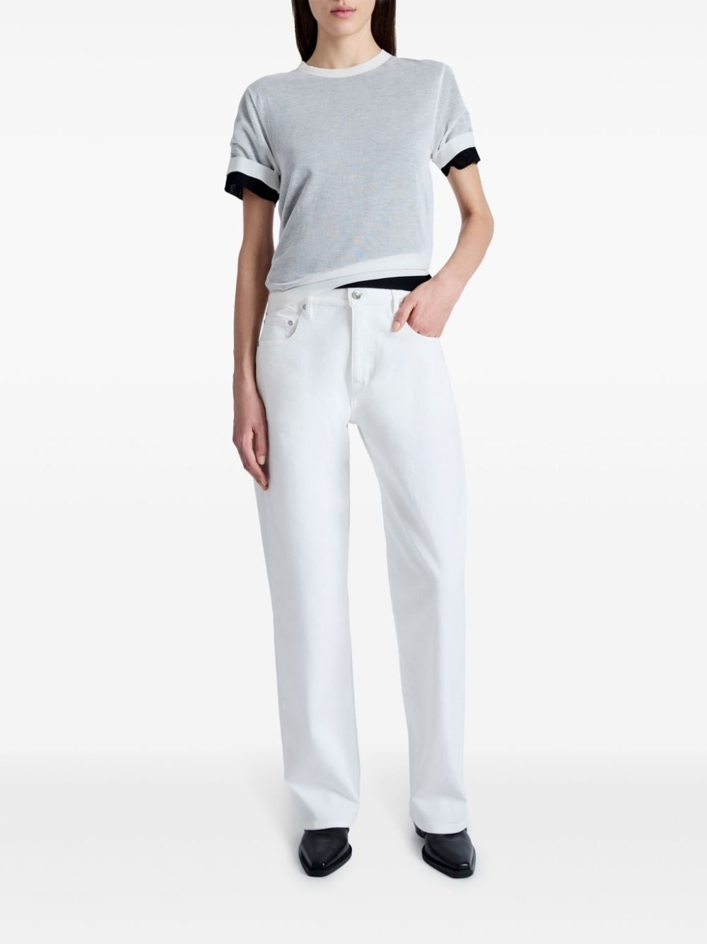 Powell sheer-knit layered top - 2