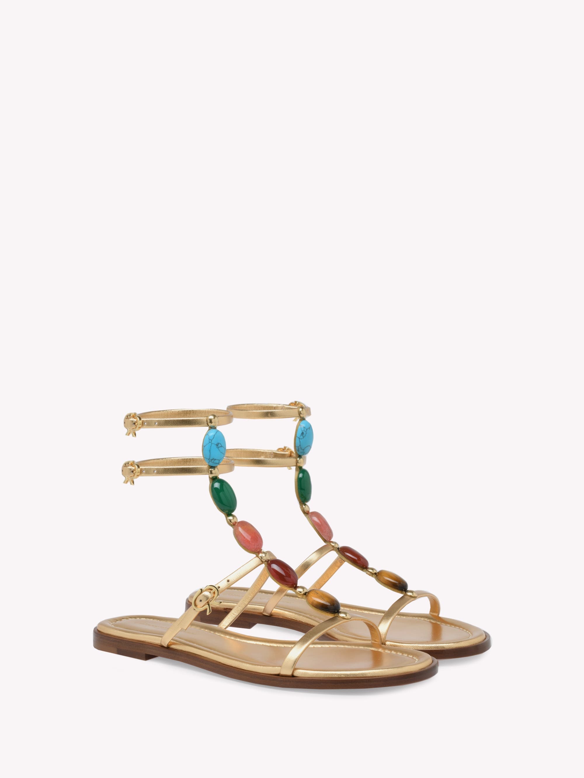 Gianvito Rossi Shanti 05 Sandals in Metallic Gold at Nordstrom - 2