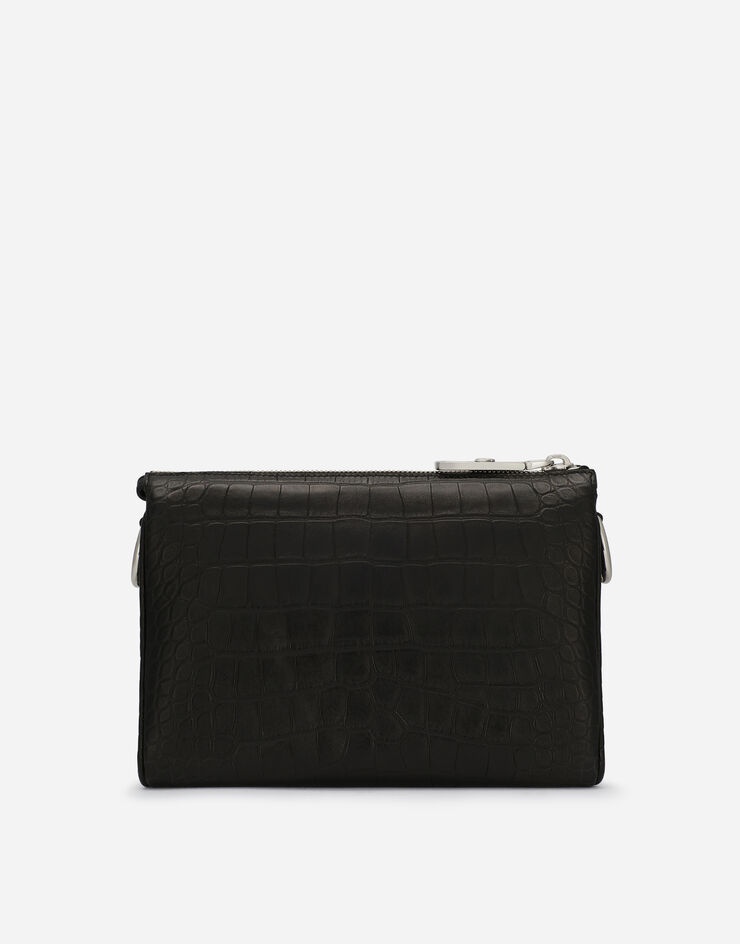Small Tris bag in crocodile-print calfskin - 5