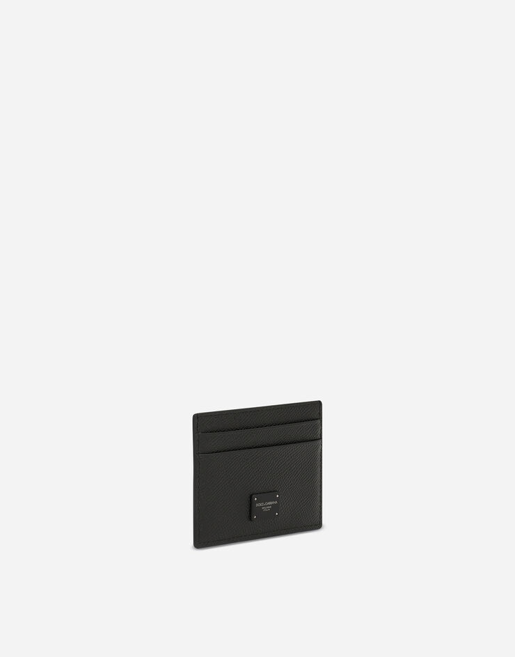 Dauphine calfskin credit card holder with logo - 2