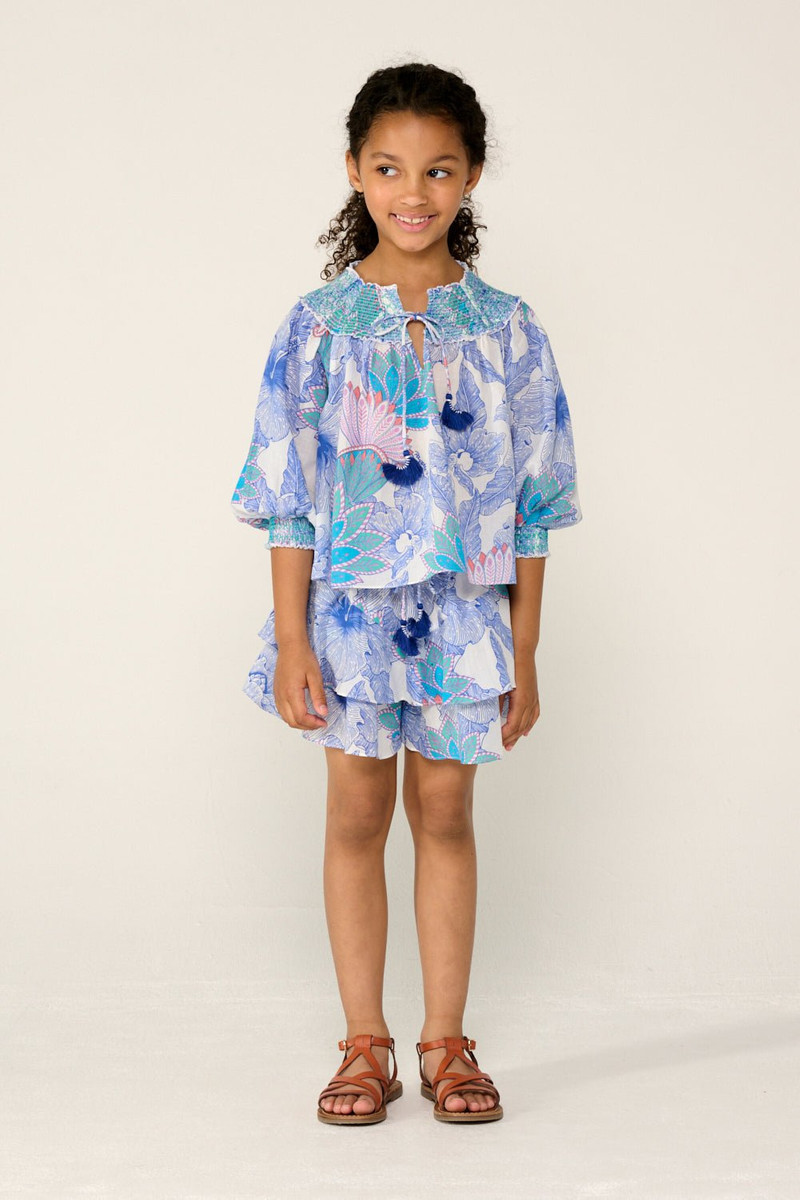 Poupette St Barth Blouse Ysee for girls - Blue Padang outlook