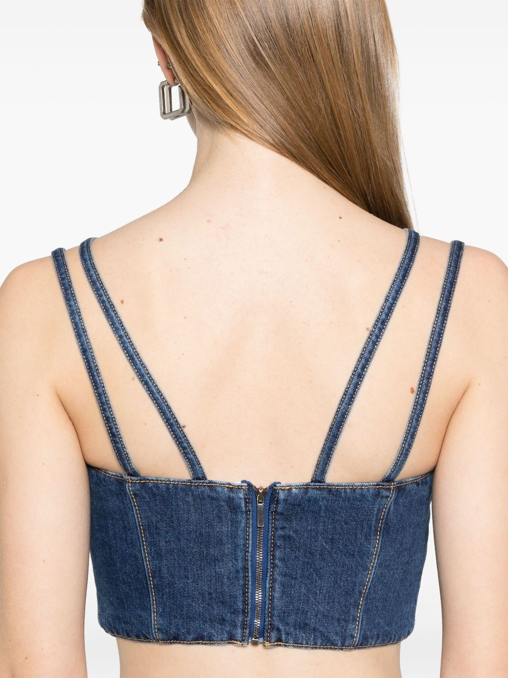 bustier denim top - 5