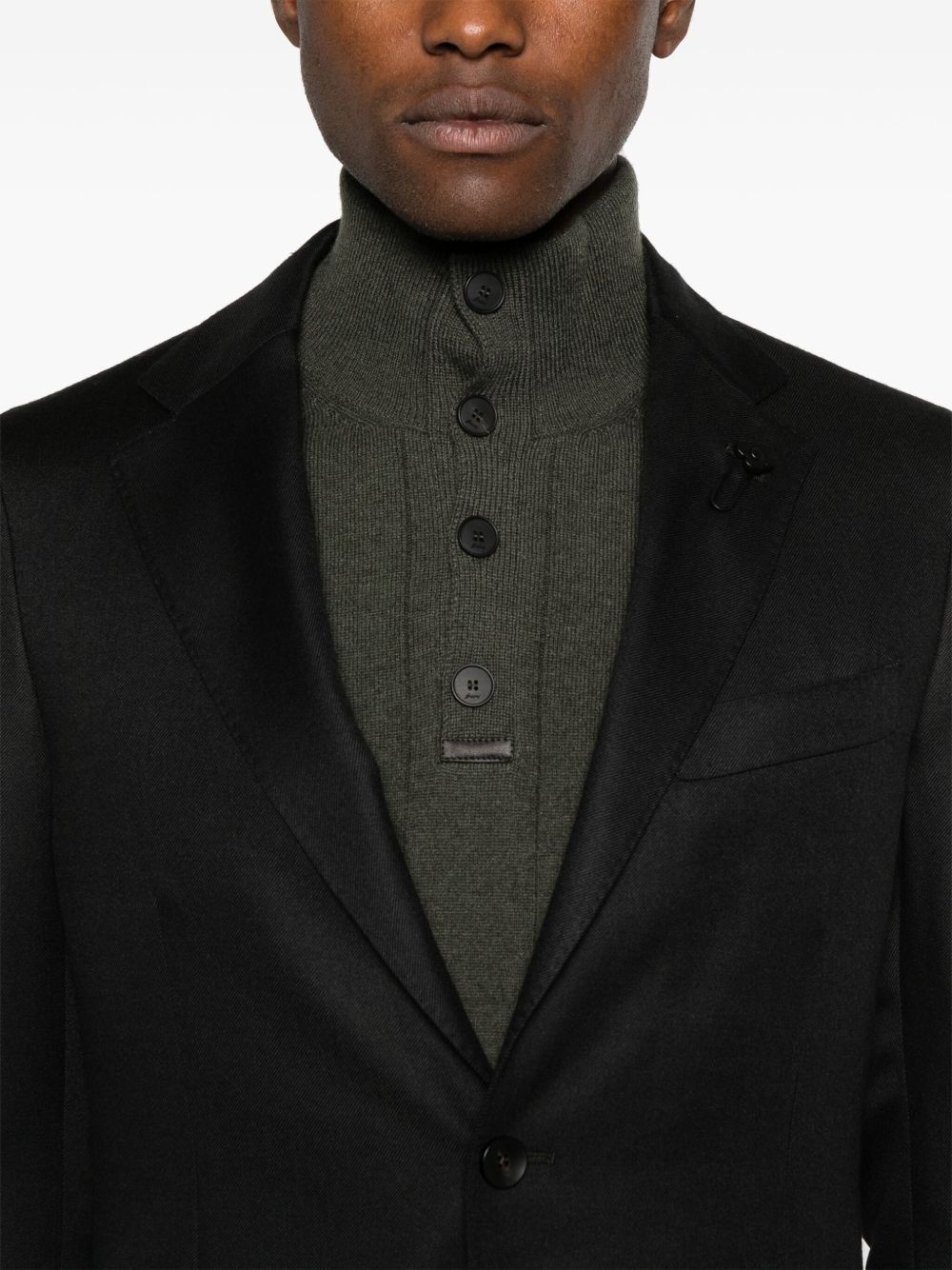 notch-lapels single-breasted blazer - 5