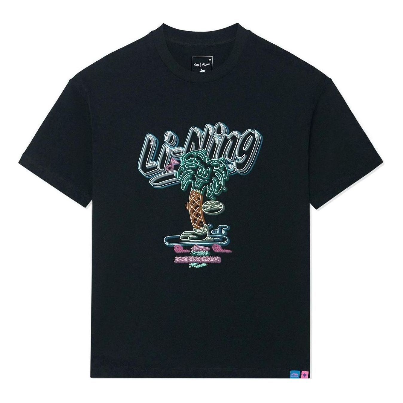 Li-Ning x Steven Harrington Graphic T-shirt 'Black' AHSSC47-1 - 1