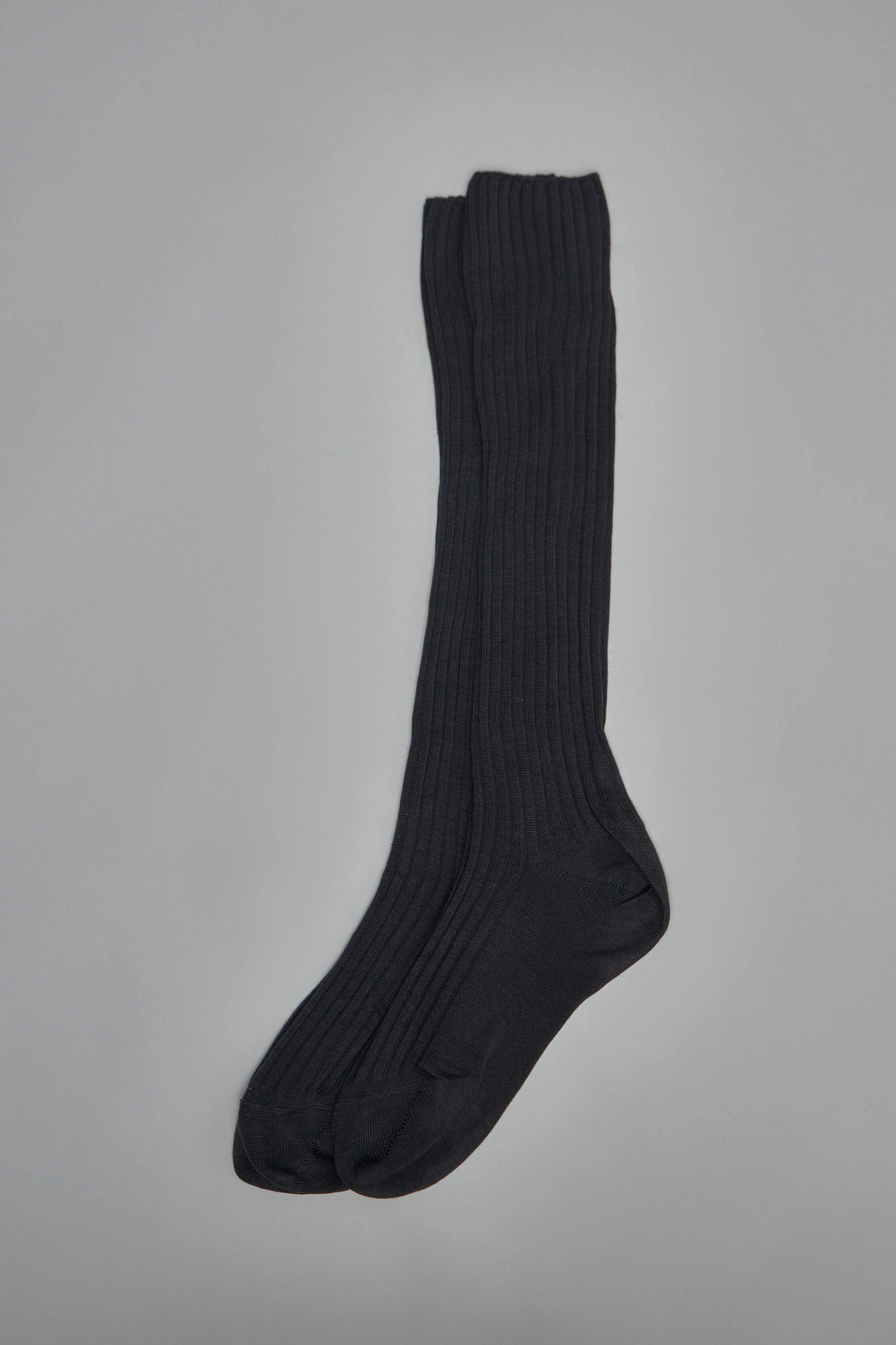Coloured Ribbed Long Socks Knit - 2