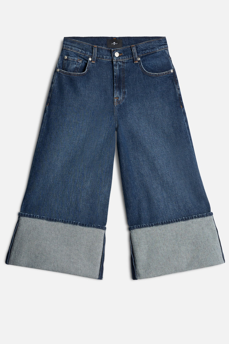 MANKIND Cuffed Denim Culotte in Radar 1