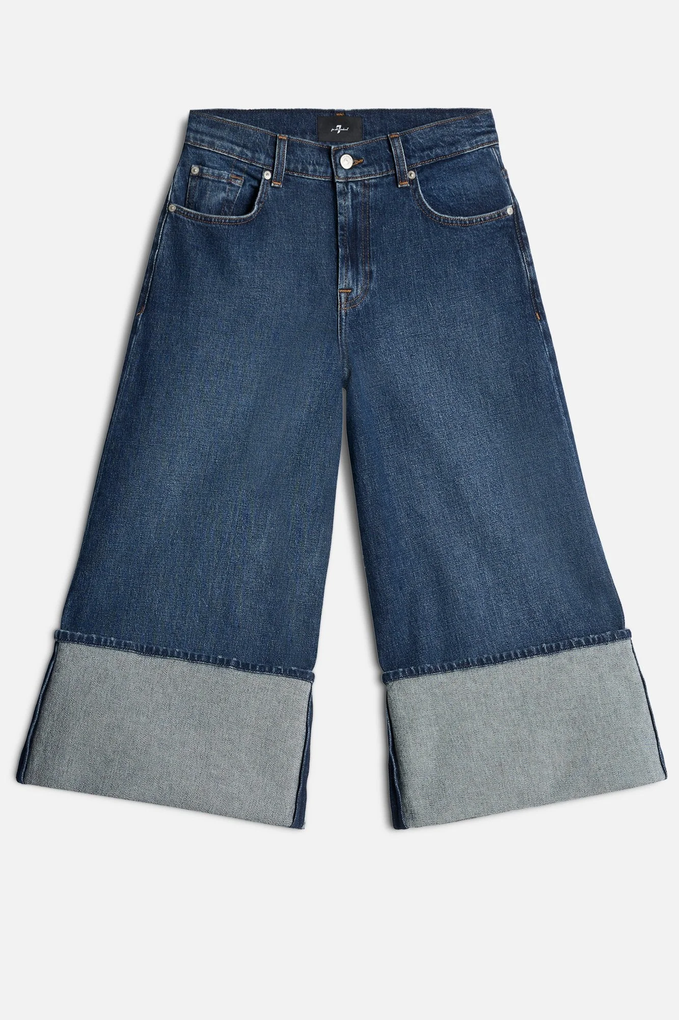 MANKIND Cuffed Denim Culotte in Radar - 1