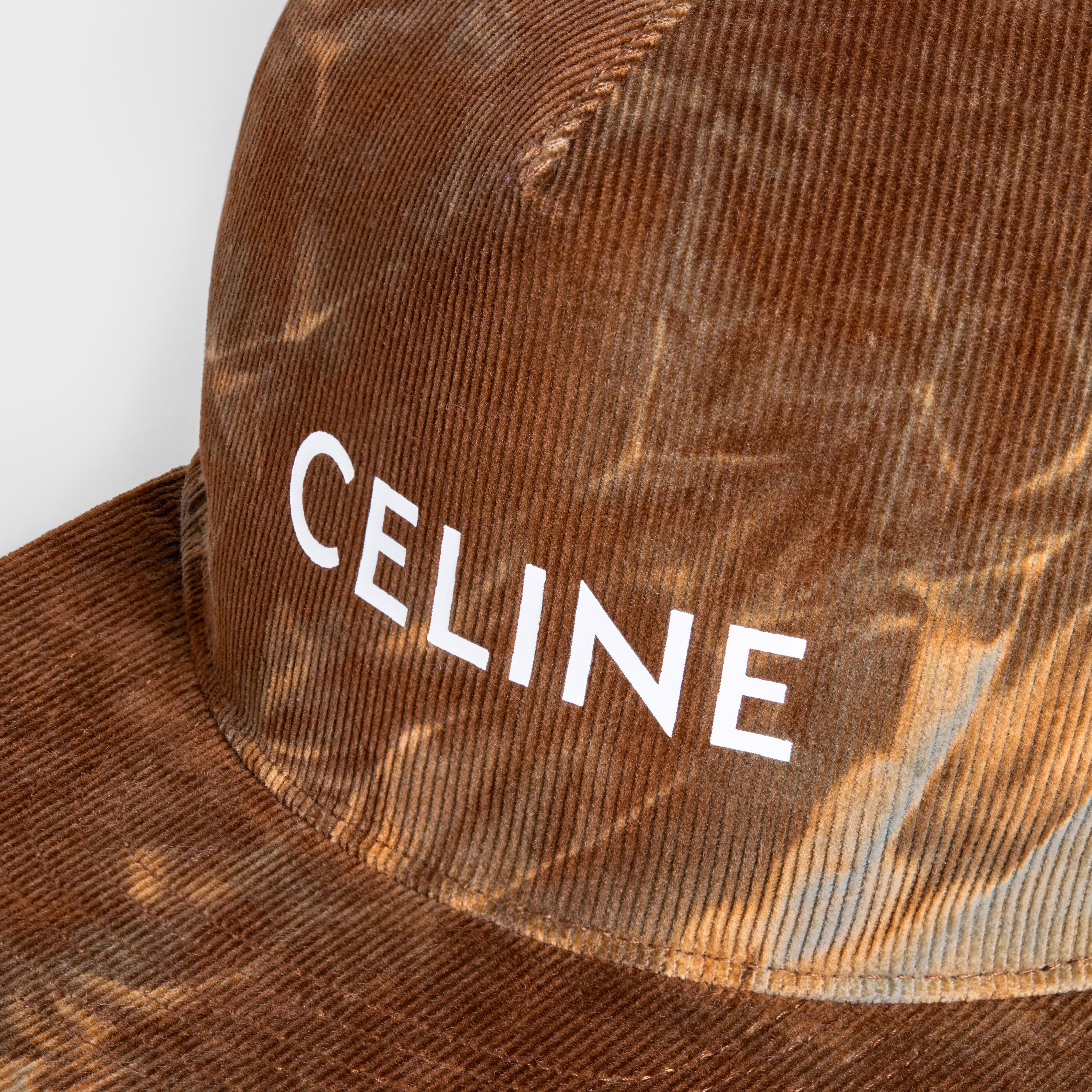 TIE-DYE CELINE SNAPBACK CAP IN CORDUROY - 5