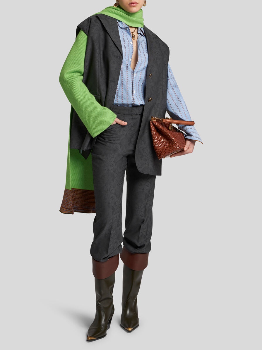 WOOL JACQUARD VEST - 3