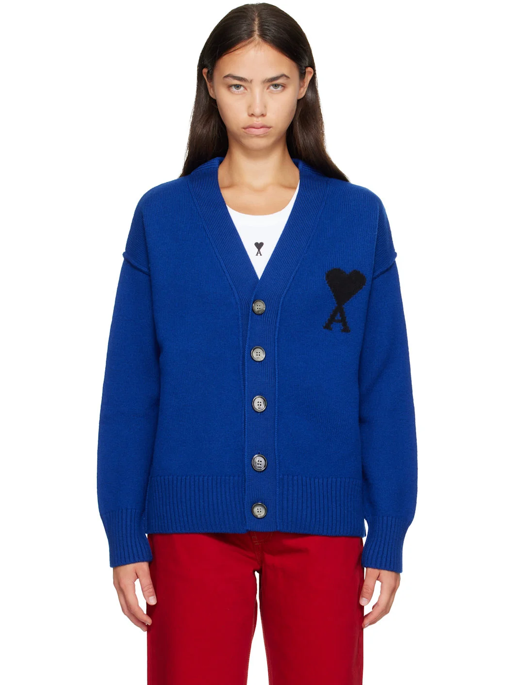 Navy Wool Ami de Coeur Cardigan - 1