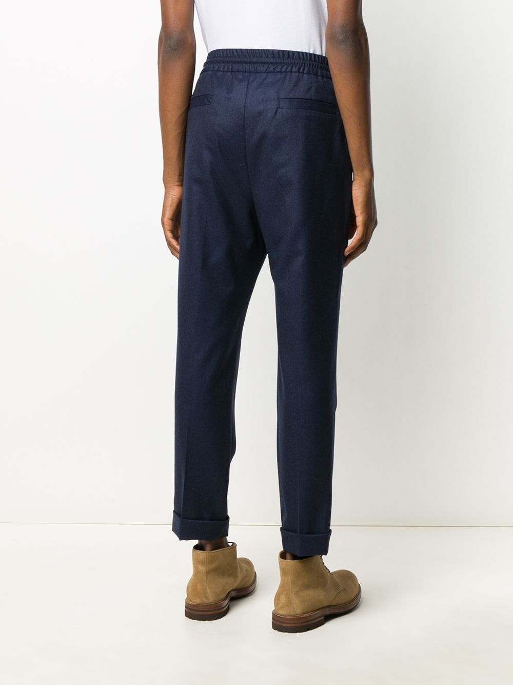 cropped drawstring trousers - 4