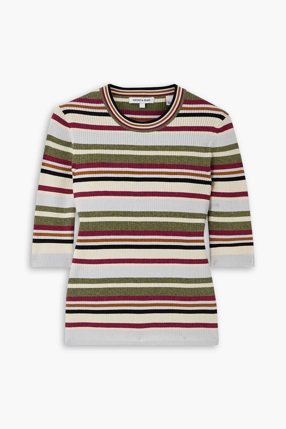 Kavya striped ribbed-knit sweater - 1