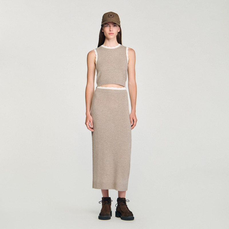 Sandro HIGH-NECK KNIT SWEATER outlook