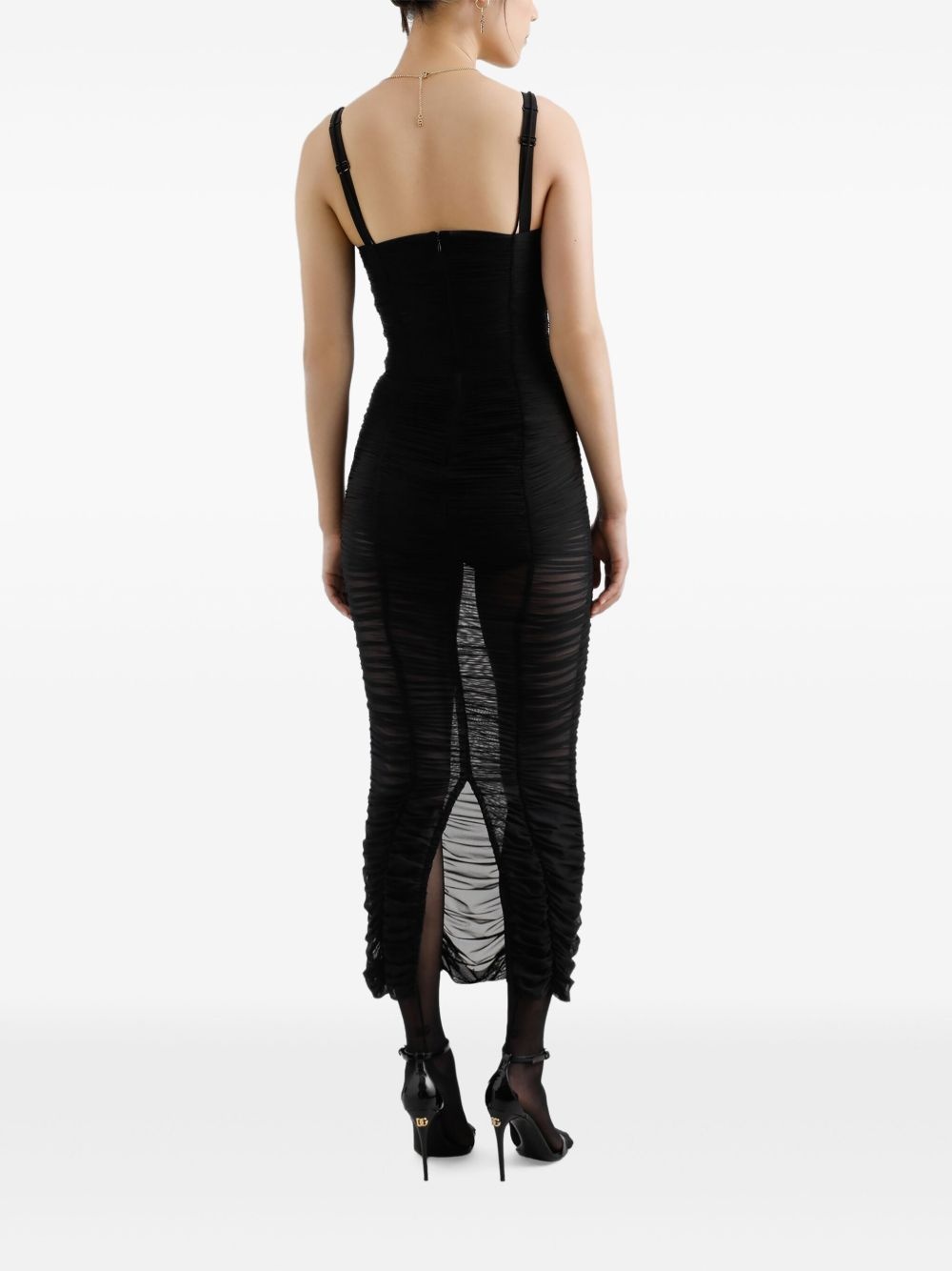 ruched midi dress - 3