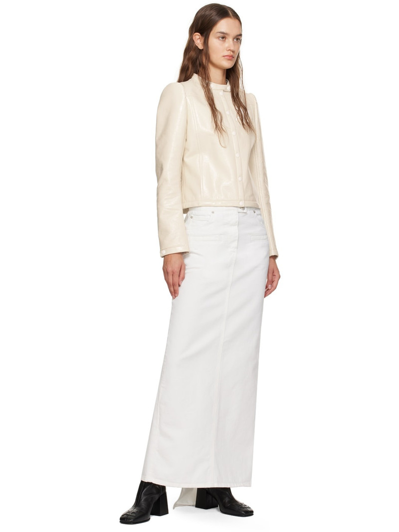courrèges White Seven-Pocket Denim Maxi Skirt outlook