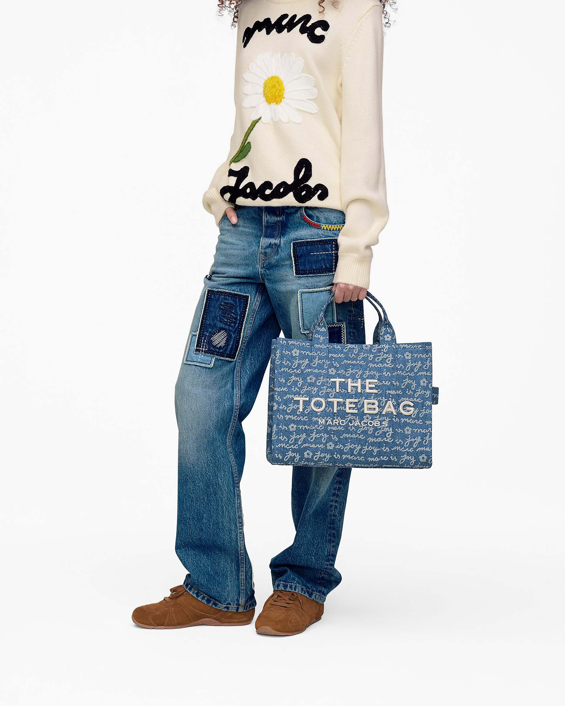 THE JOY DENIM MEDIUM TOTE BAG - 8