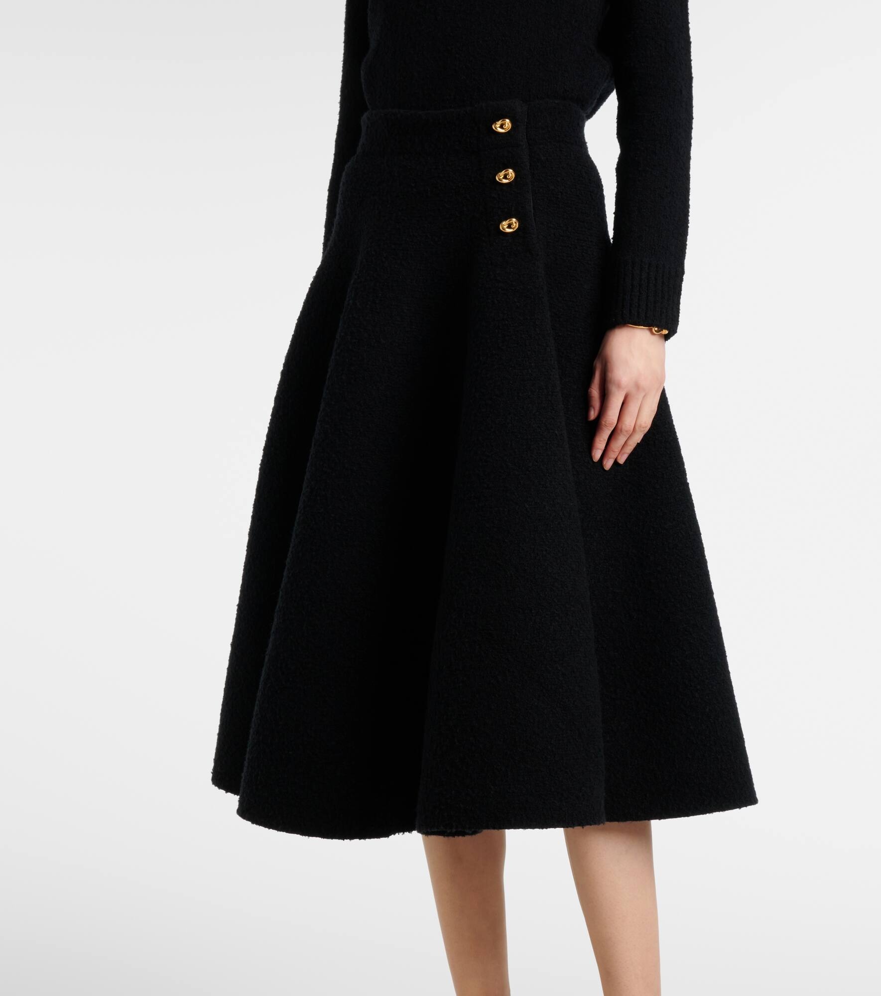 Wool midi skirt - 5