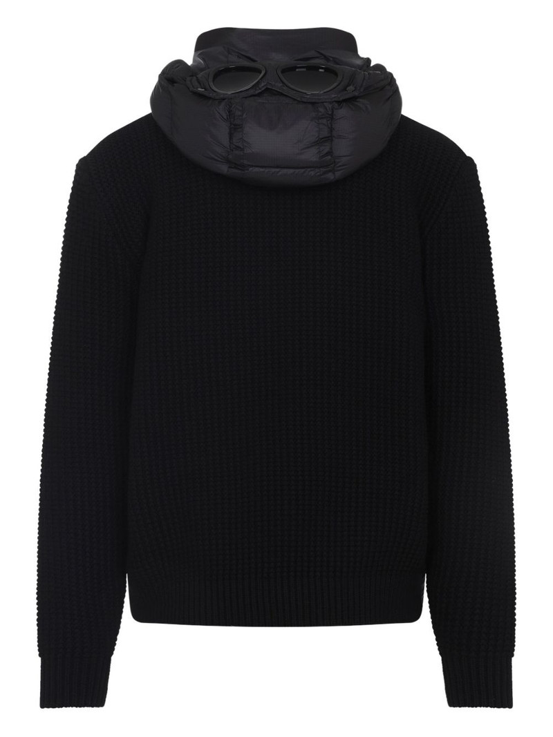 C.P. Company quilted hooded wool-sleeve jacket outlook