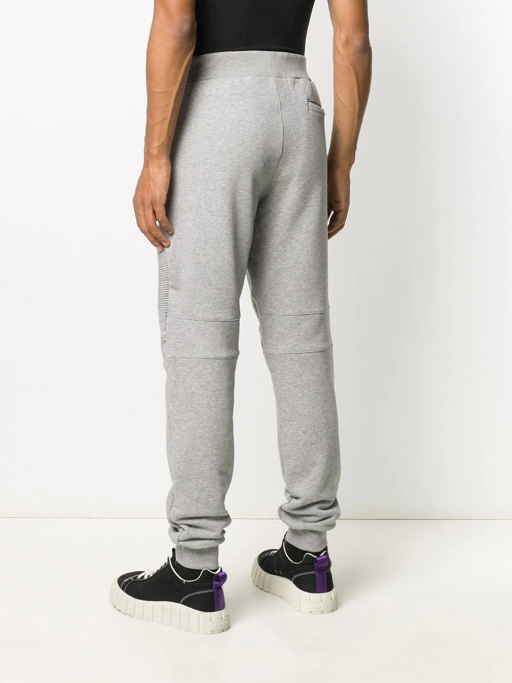 ribbed detailing track pants - 4