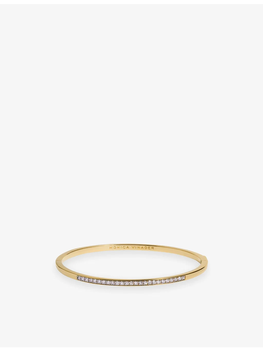 Essential 18ct Gold Vermeil Plated Sterling Silver and Lab-Grown Diamond Bangle - 1