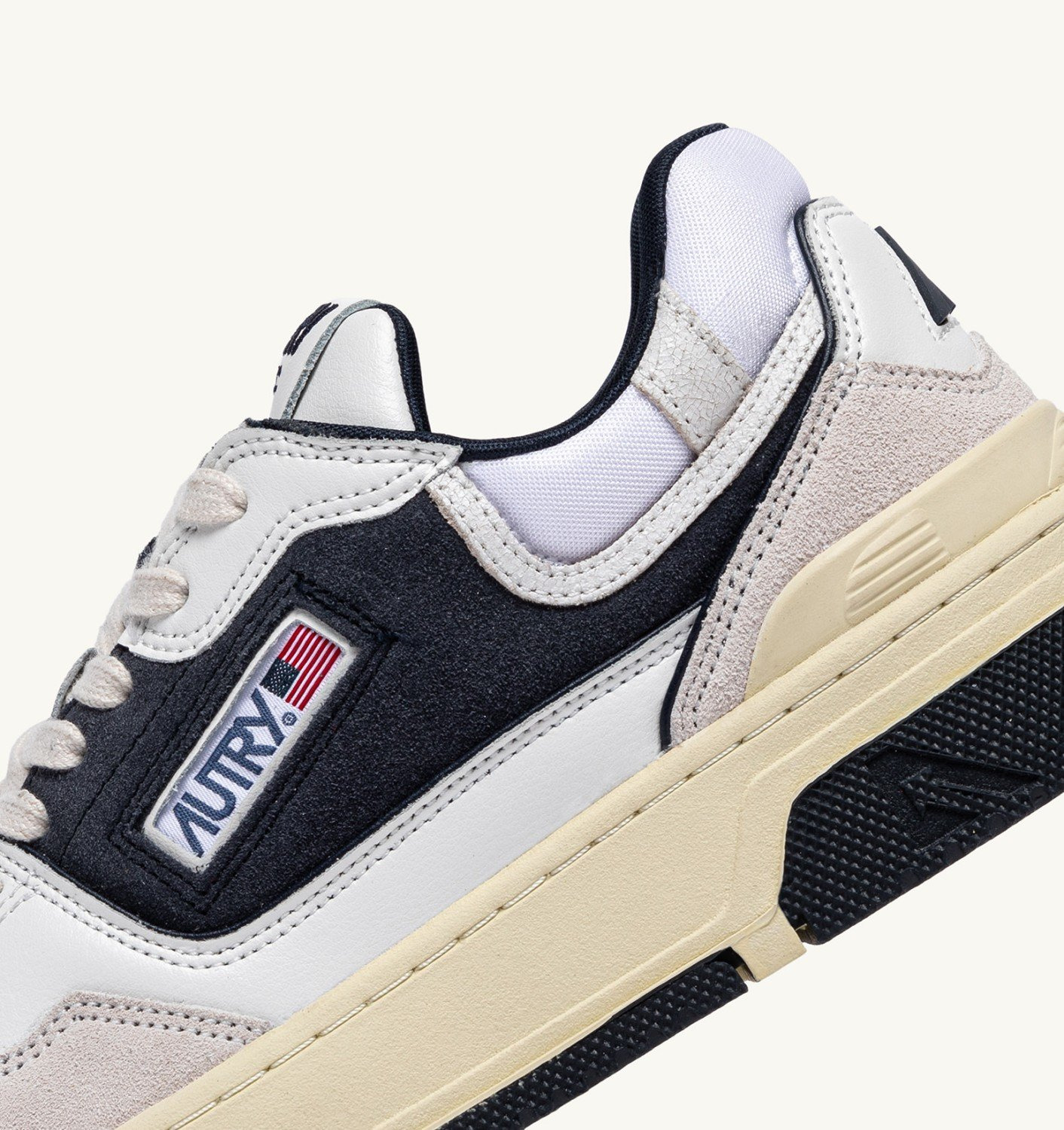 CLC LOW SNEAKERS IN WHITE AND SPACE BLUE LEATHER AND SUEDE - 6