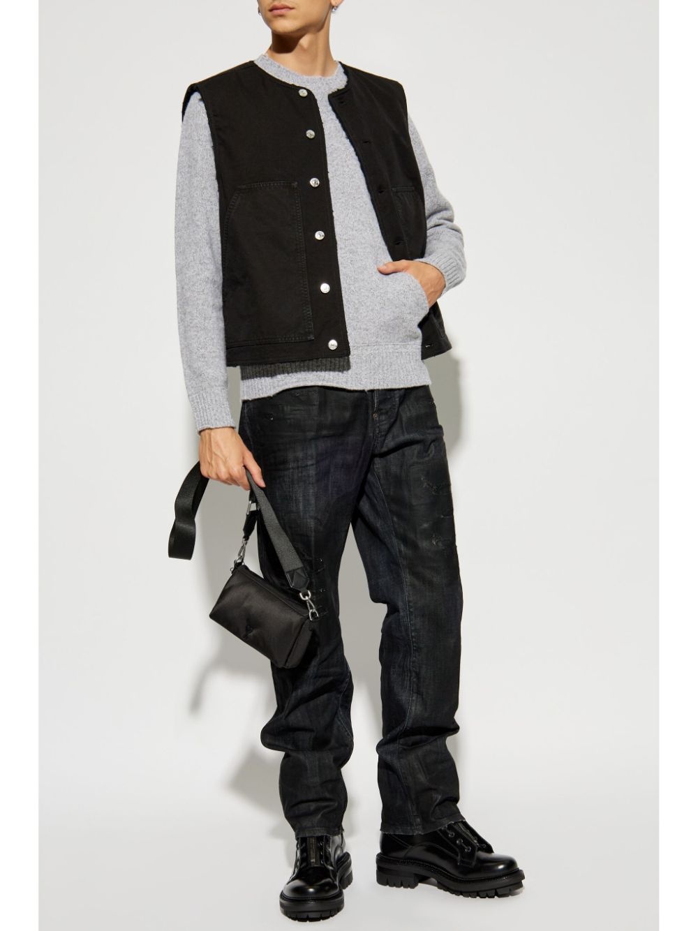 padded denim jacket - 2