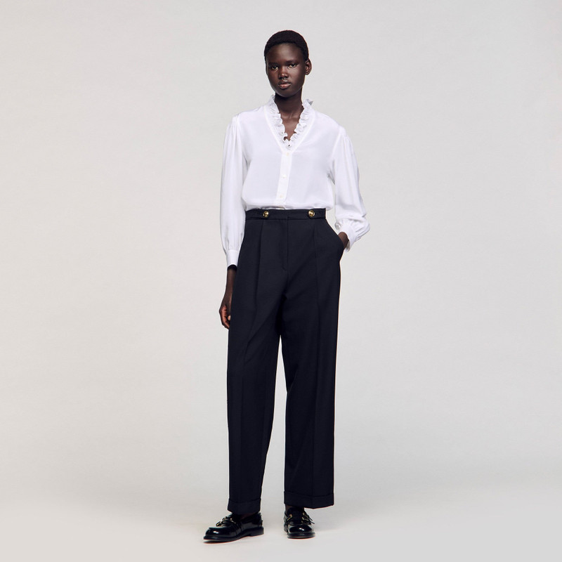 Sandro FLOWY SILK SHIRT outlook