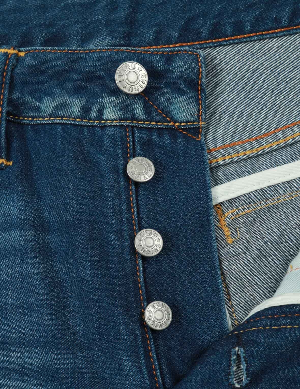 GRAFFITI DARUMA DAICOCK PRINT DENIM SHORTS - 7