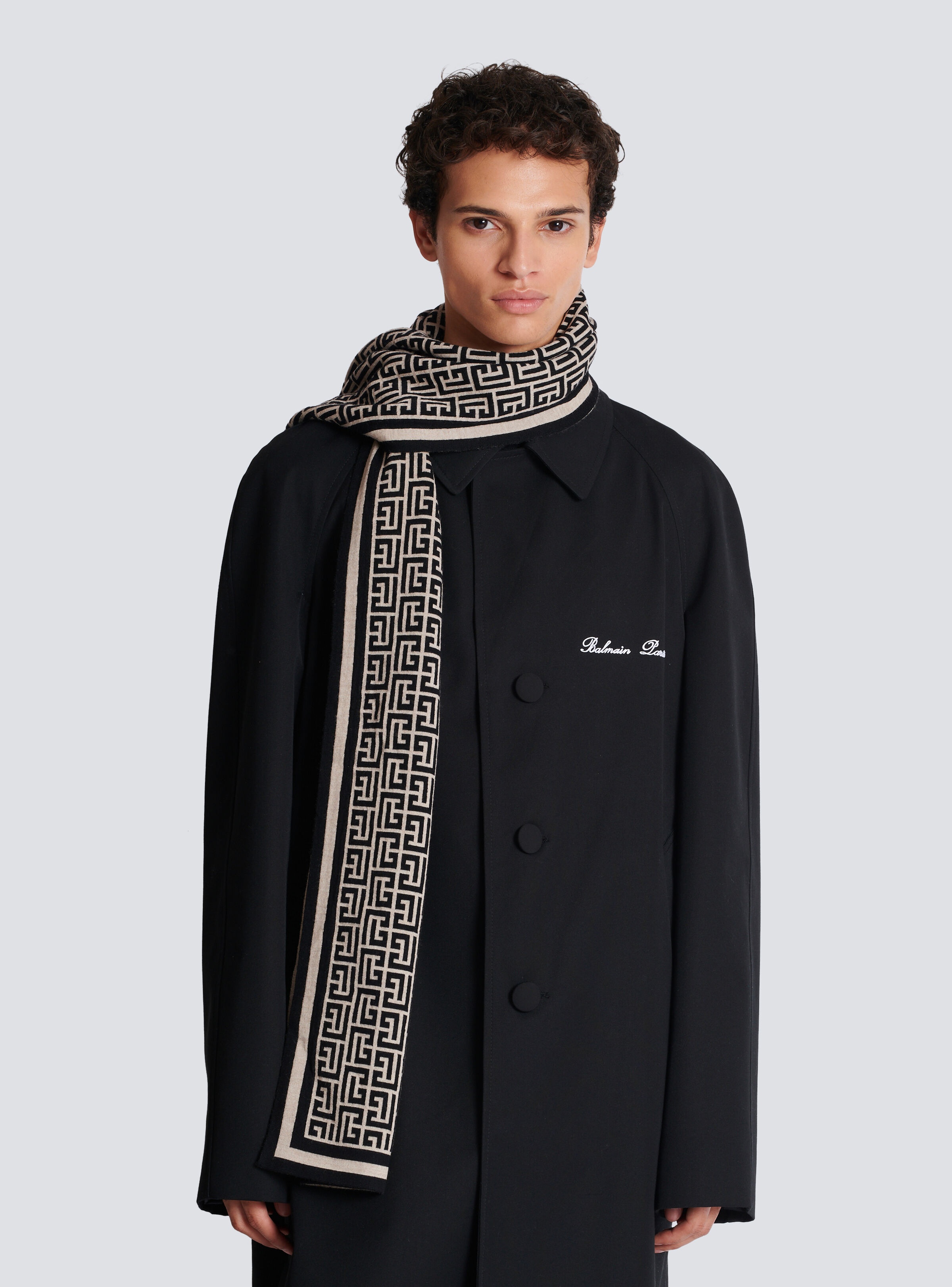 Wool scarf with monogram - 2