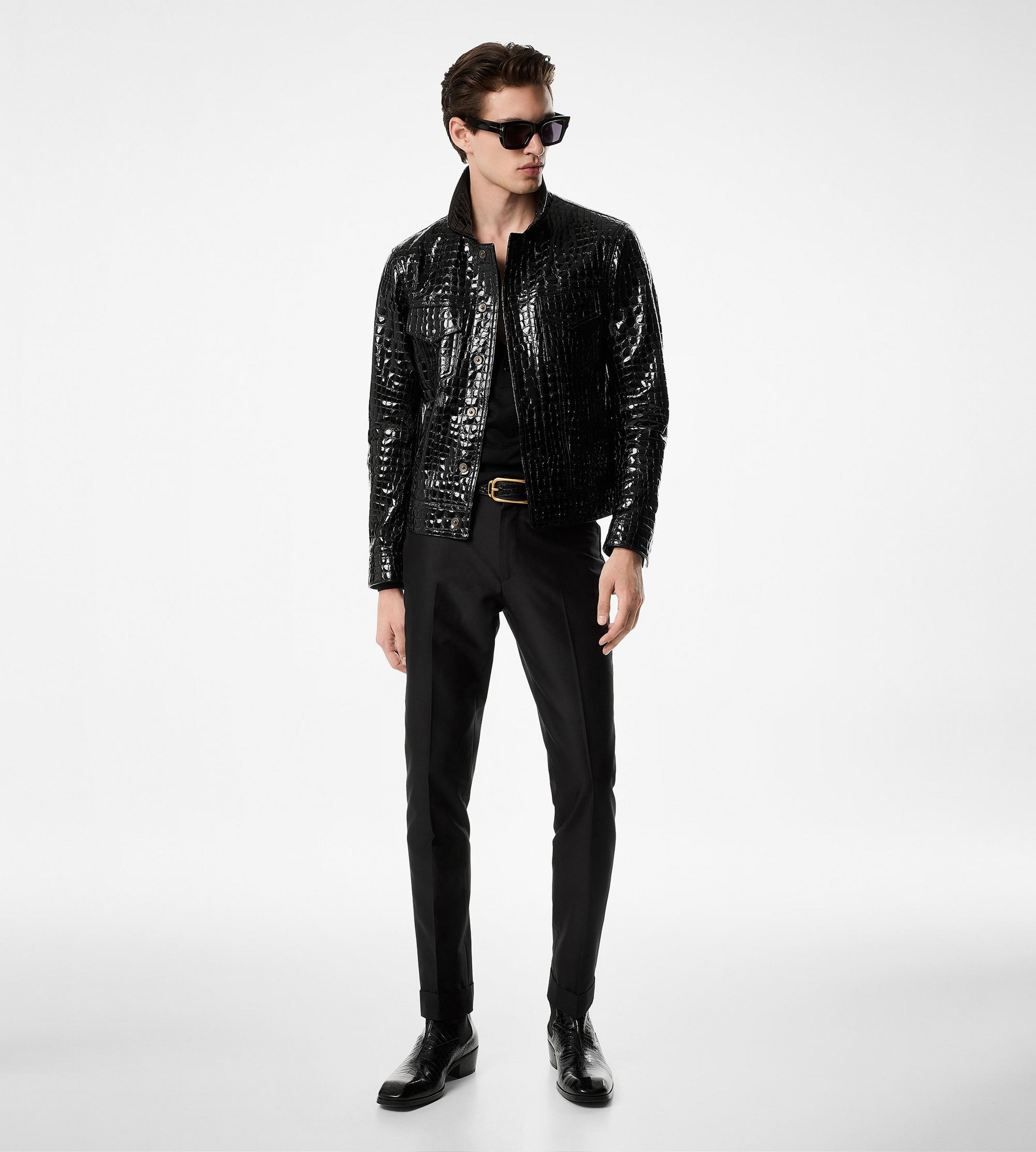 PATENT STAMPED CROC JEAN JACKET - 3