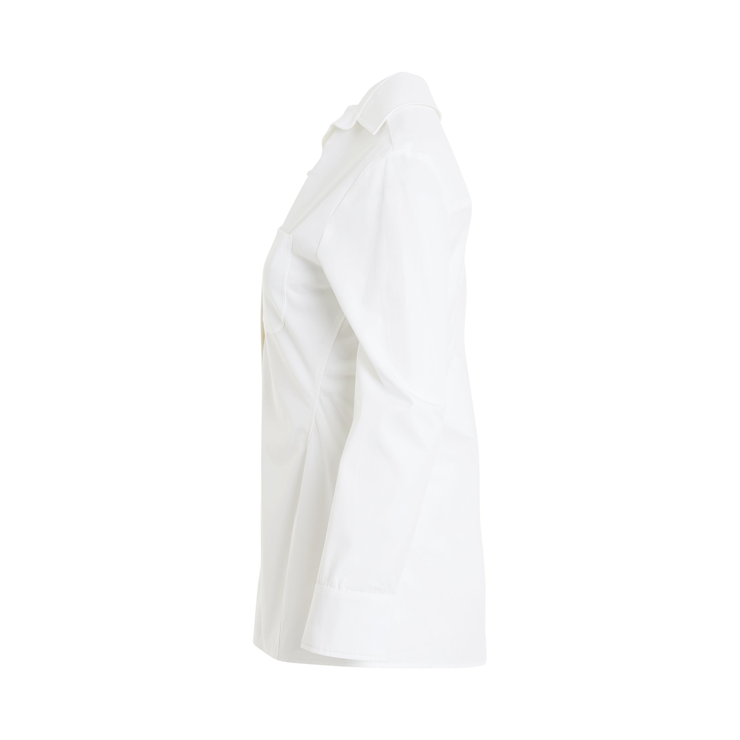 Pablo Asymmetric Shirt in White - 3