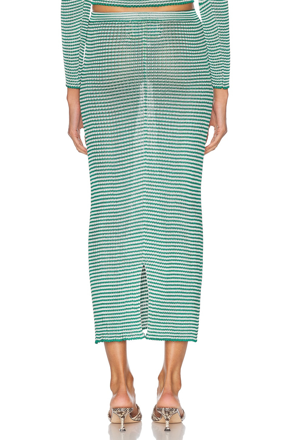 Micro Stripe Rib Skirt - 4
