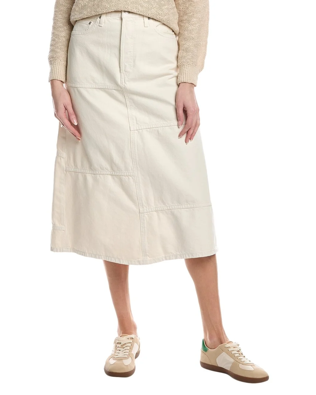 RE/DONE Mid-Rise Seamed Skirt - 1