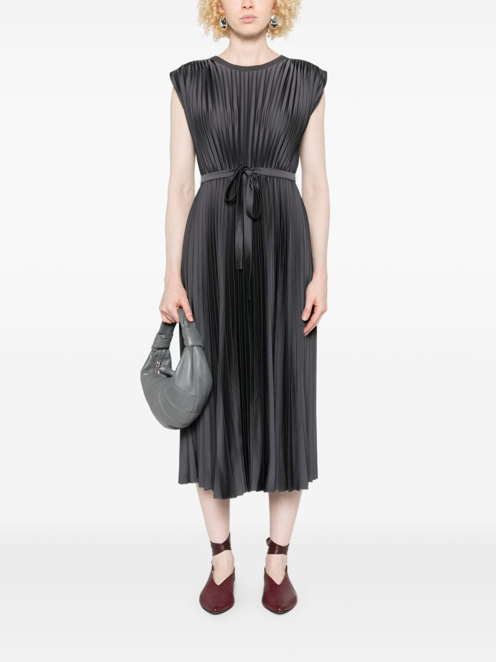 tied-waist pleated dress - 2