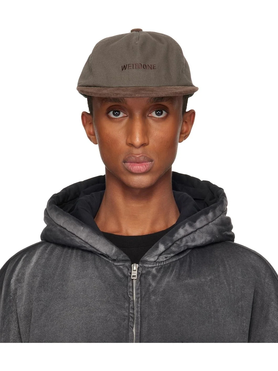 Gray & Brown Work Cap - 1