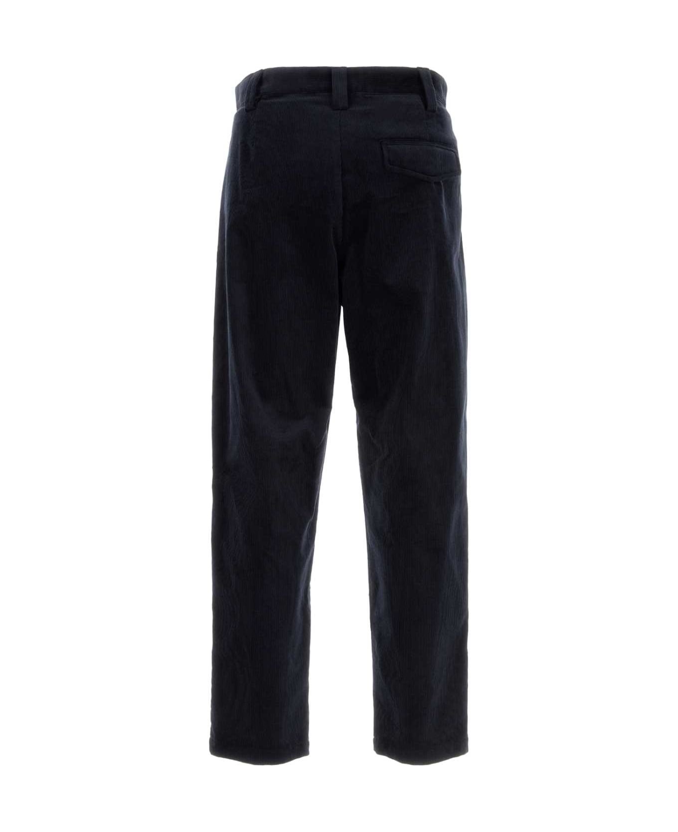 Dark Blue Corduroy Renato Pant - 2