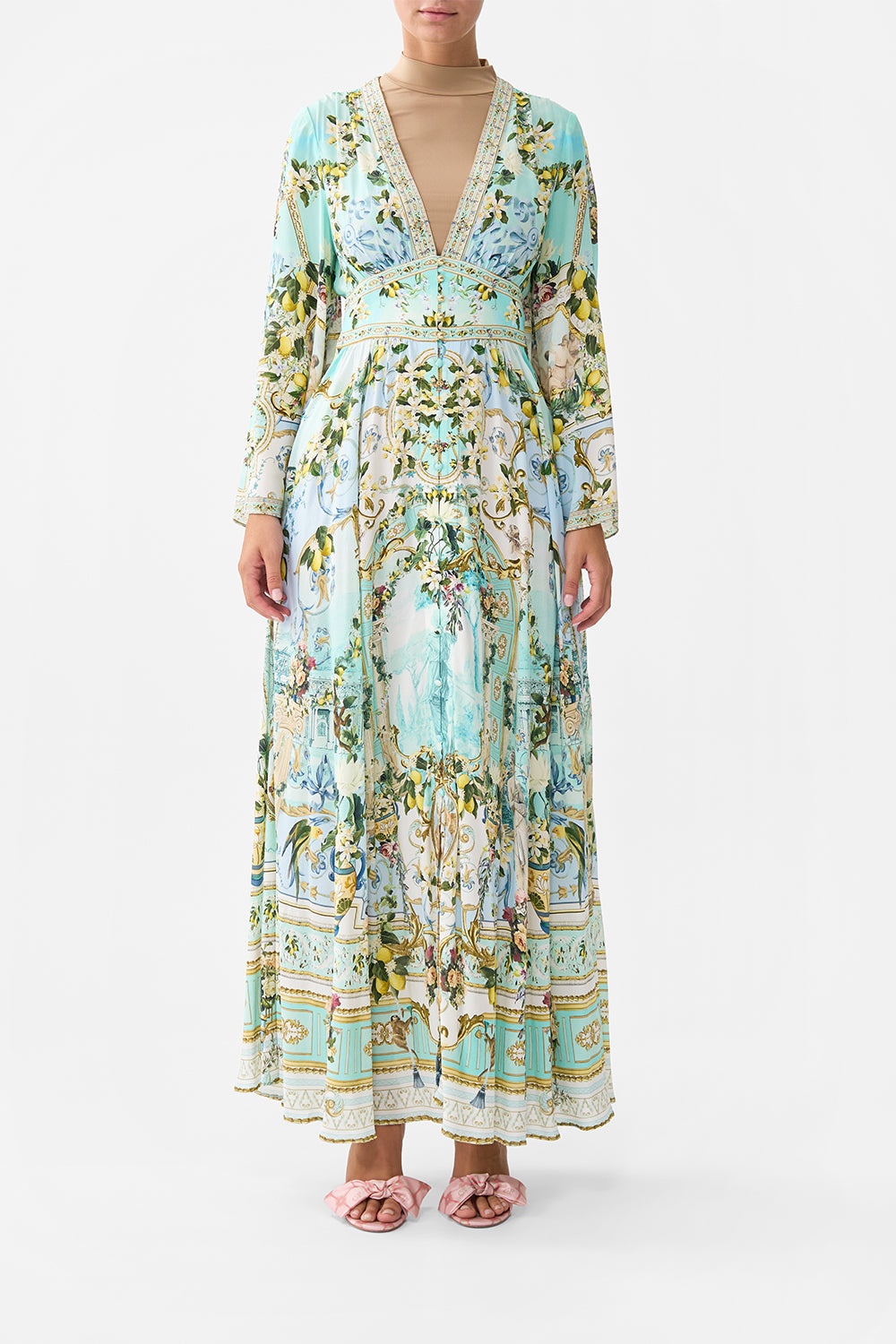 KIMONO SLEEVE DRESS WITH SHIRRING DETAIL - 8