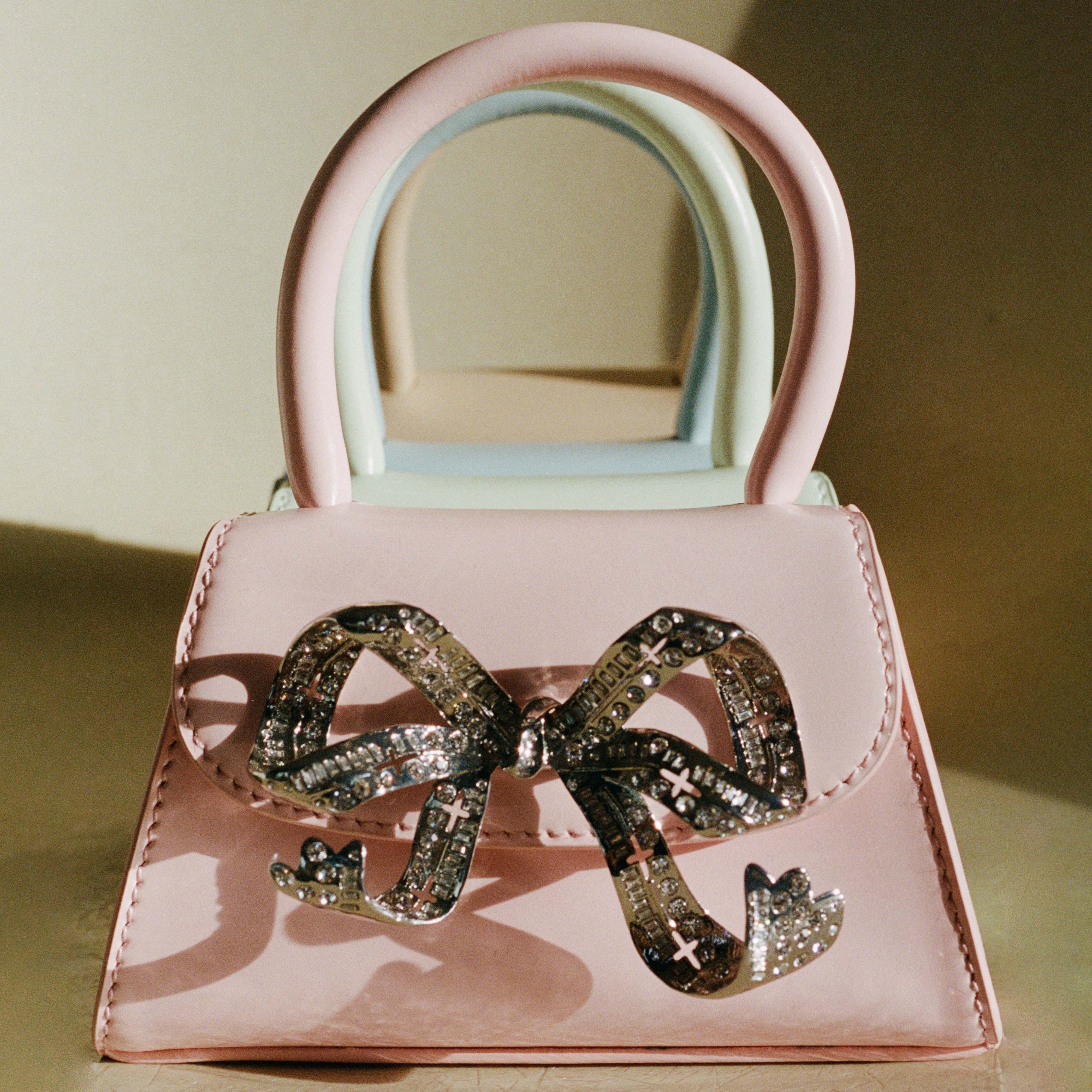 The Bow Micro in Pink with Diamanté - 5