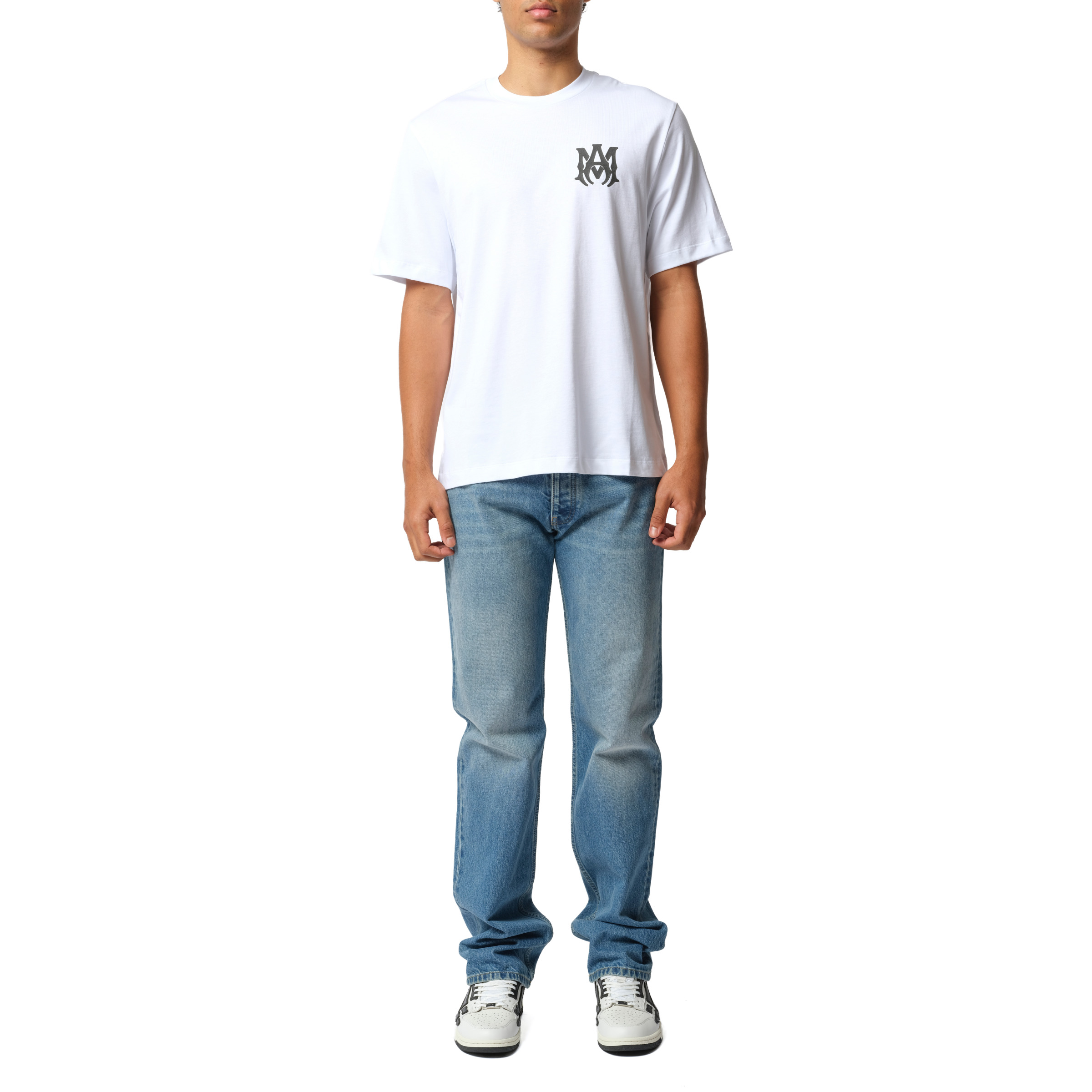 MA Core Logo T-Shirt in White/Black - 4