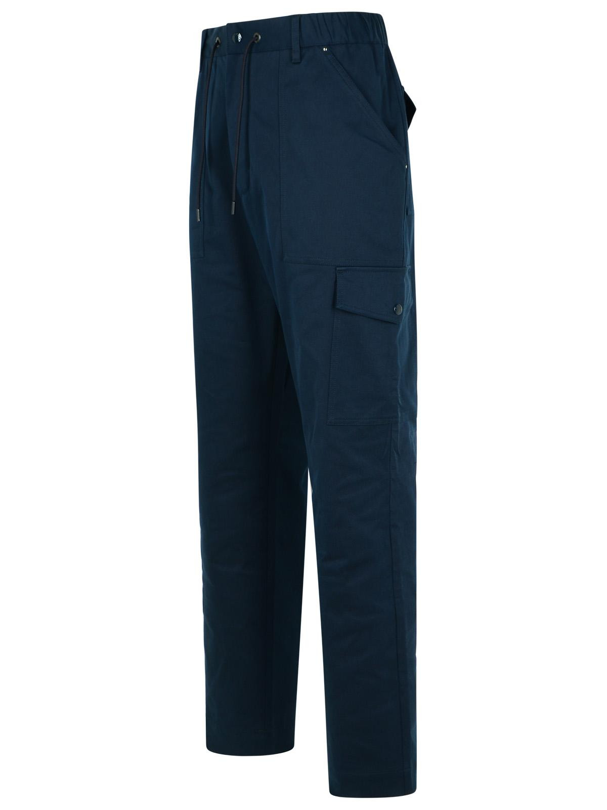 Moncler 'Cargo' Navy Cotton Pants Men - 2
