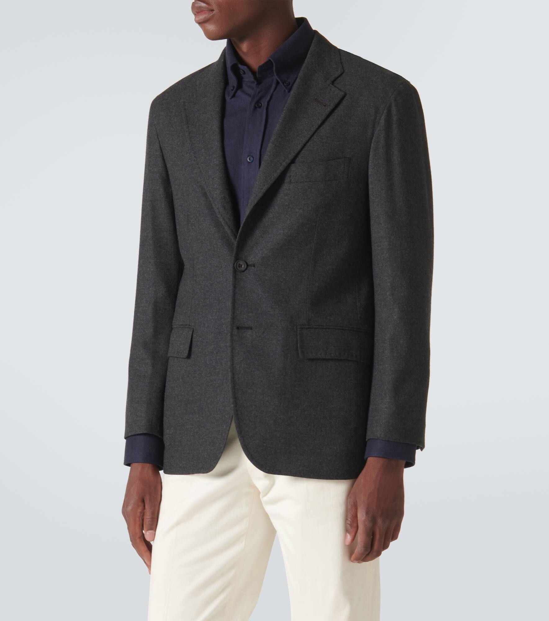 Wool flannel blazer - 3