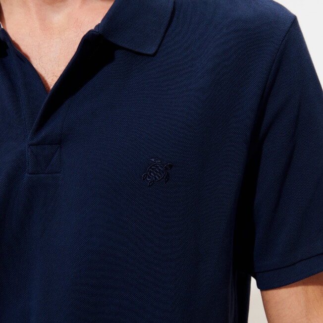 Men Cotton Pique Polo Shirt Solid - 5