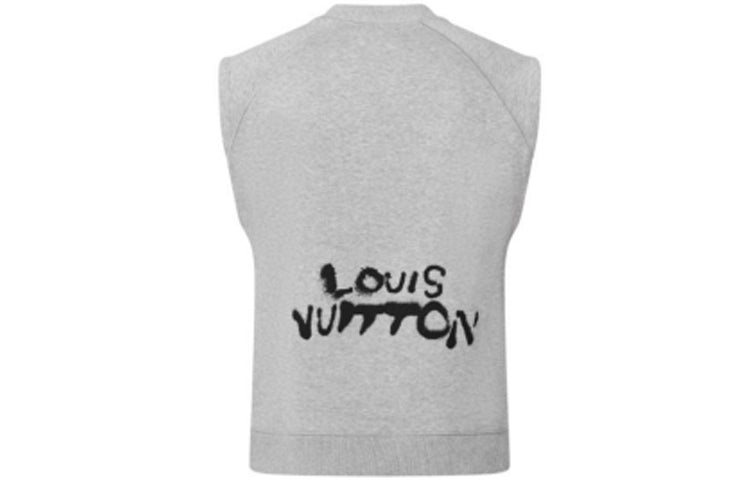 Men's LOUIS VUITTON FW21 Neon Man Pattern Printing Sports Sleeveless Gray 1A972H - 2