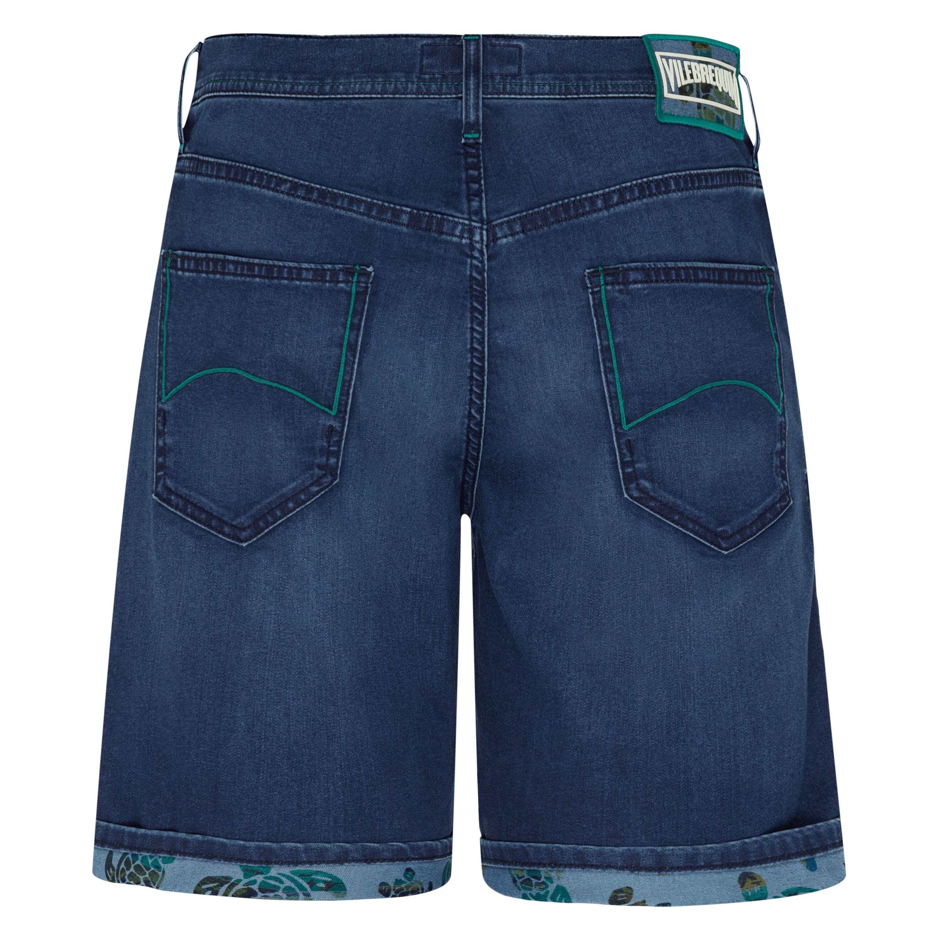 Vilebrequin Men's Tahiti Turtle Denim Shorts in Med Denim W2 at Nordstrom - 4
