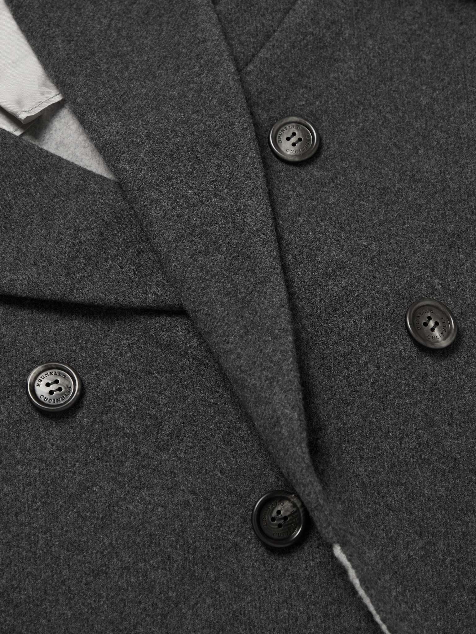 Double-Breasted Virgin Wool-Twill Coat - 5